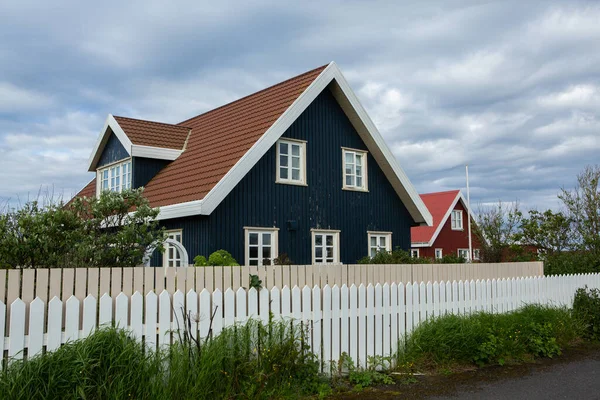 Traditional Colorful Wooden House Iceland Dream House — Fotografia de Stock