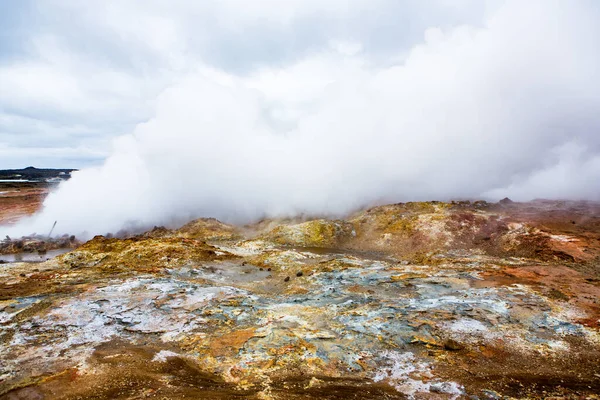 Schilderachtig Landschap Met Groene Natuur Ijsland Zomer Beeld Met Een — Stockfoto