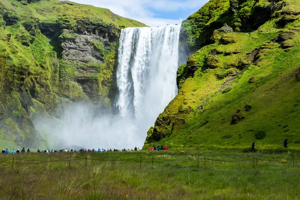 Schilderachtig Landschap Met Groene Natuur Ijsland Zomer Beeld Met Een — Stockfoto