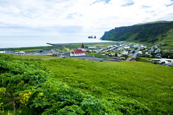 Picturesque Landscape Green Nature Iceland Summer Image Very Quiet Innocent — Stock Fotó