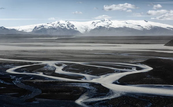 Festői Táj Zöld Természettel Izlandon Nyáron Kép Nagyon Csendes Ártatlan — Stock Fotó