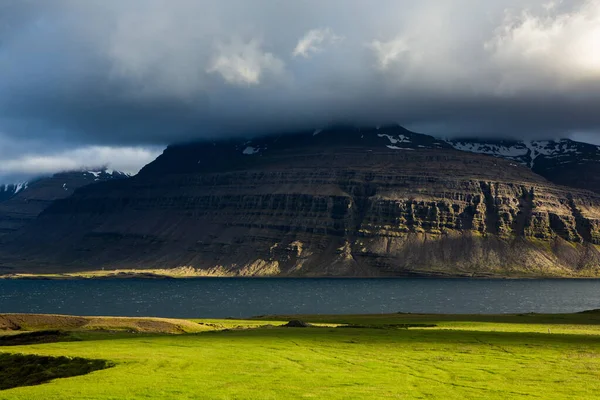 Picturesque Landscape Green Nature Iceland Summer Image Very Quiet Innocent — Stock fotografie