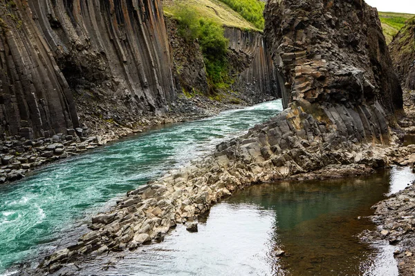 Picturesque Landscape Green Nature Iceland Summer Image Very Quiet Innocent — Stock fotografie