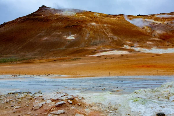 Paisagem Pitoresca Com Natureza Verde Islândia Durante Verão Imagem Com — Fotografia de Stock