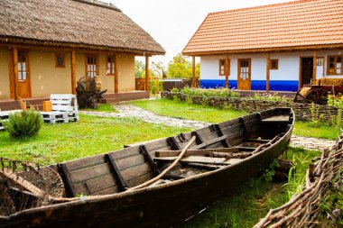 rural house made of clay and clay roof. The ideal country house for rest and relaxation in the bosom of nature