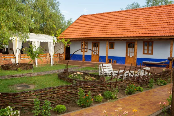 Rural House Made Clay Clay Roof Ideal Country House Rest — Stockfoto