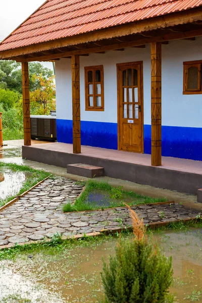 Rural House Made Clay Clay Roof Ideal Country House Rest — Stockfoto