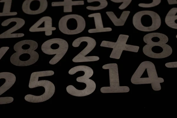 Πολύχρωμο Ξύλινο Πολύχρωμο Φόντο Αριθμούς Αριθμοί Αφαίρεσης Υφής Έννοια Της — Φωτογραφία Αρχείου