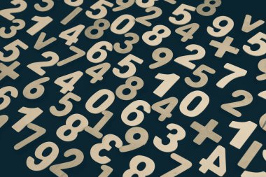Background or texture of numbers. Finance data concept. Mathematic. Seamless pattern with numbers. Finance concept. 