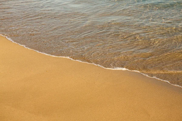 Hintergrund Mit Goldenem Sand Der Küste Der Insel Kreta Abstrakte — Stockfoto