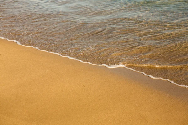 Hintergrund Mit Goldenem Sand Der Küste Der Insel Kreta Abstrakte — Stockfoto