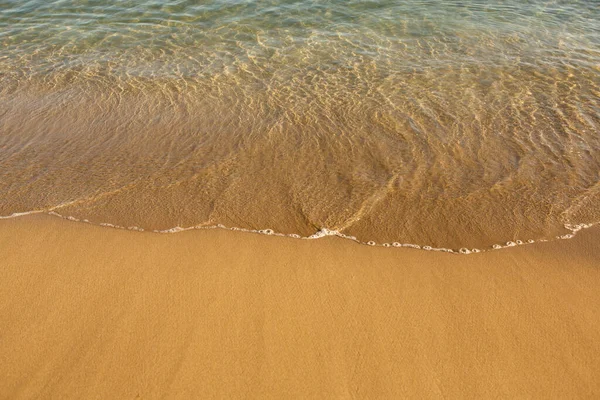 Hintergrund Mit Goldenem Sand Der Küste Der Insel Kreta Abstrakte — Stockfoto
