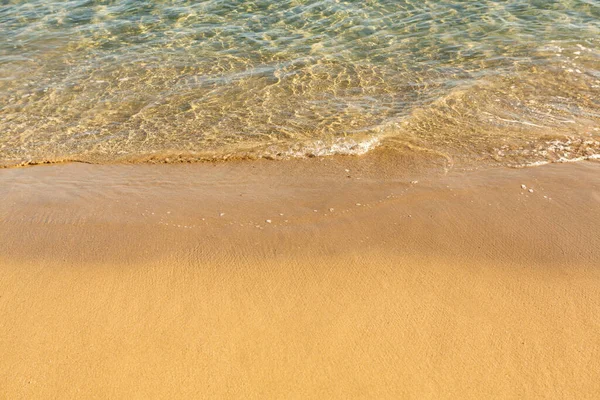 Fundo Com Areia Dourada Costa Ilha Creta Superfície Abstrata Com — Fotografia de Stock