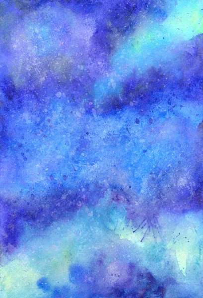 云和星 用水彩画 — 图库照片