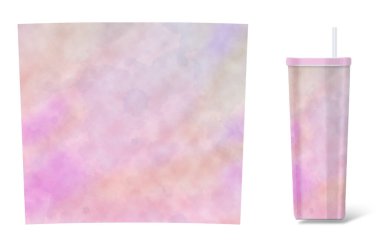 Bulutlu desenli soyut pembe-bej arkaplan