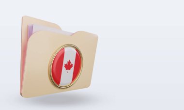 3d dizin Kanada bayrağı sol görünümü görüntülüyor