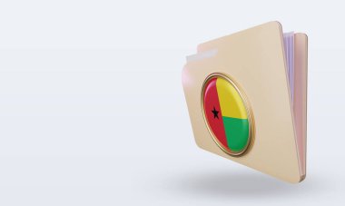 3d dizin Gine bayrağı sağ görünüm oluşturma