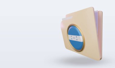 3d dizin Honduras bayrak görüntüleme sağ görünüm