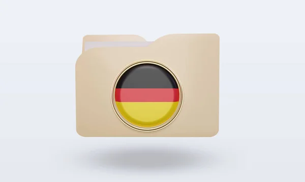 Folder Germany Flag Rendering Front View — стокове фото
