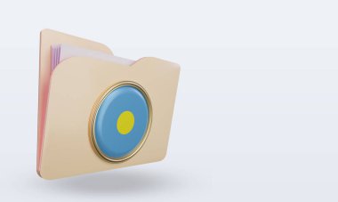 3d dizin Palau bayrağı sol görünümü görüntülüyor