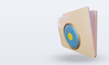 3d dizin Palau bayrağı görüntüleme sağ görünüm