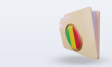 3d dizin Mali bayrağı sağ görünüm