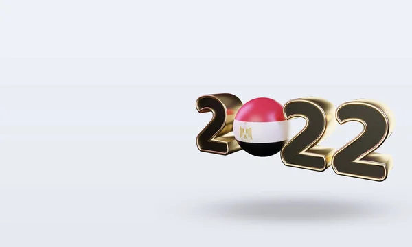 Text 2022 Egypt Flag Rendering Right View — Stock fotografie