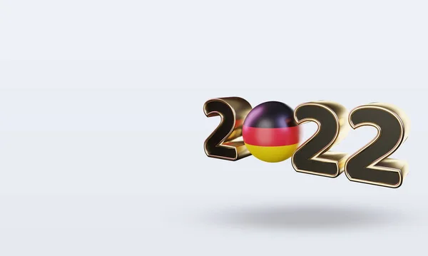 Testo 2022 Germania Bandiera Rendering Vista Destra — Foto Stock