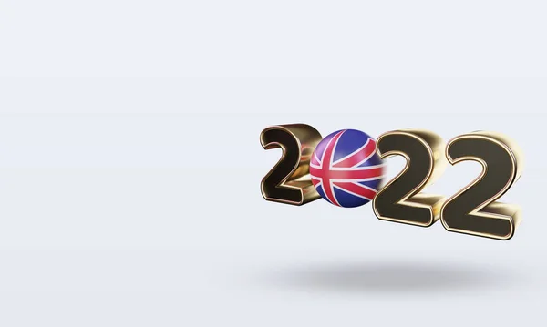 Texto 2022 Reino Unido Bandeira Renderização Visão Direita — Fotografia de Stock