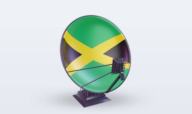 3D uydu Jamaika bayrağı önden görüntüleniyor