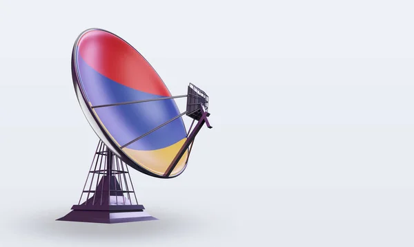 3D号卫星亚美尼亚国旗左视仪 — 图库照片
