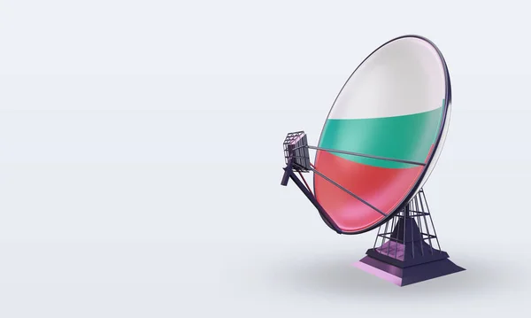 Супутник Болгарія Прапор Болгарії — стокове фото
