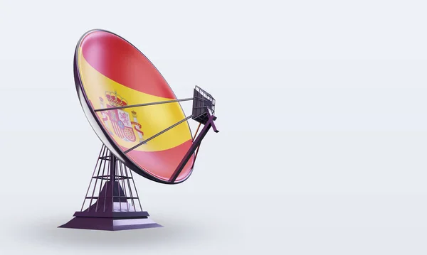 3D号卫星西班牙国旗左视仪 — 图库照片