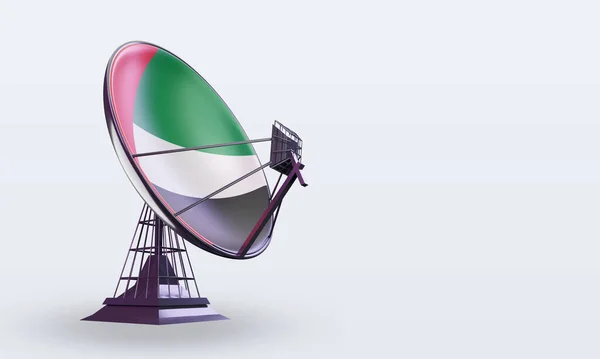 3D号卫星 阿拉伯联合酋长国国旗左视仪 — 图库照片