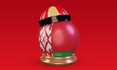3d chinese newyear Belarus flag rendering front view