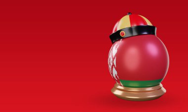 3d chinese newyear Belarus flag rendering right view