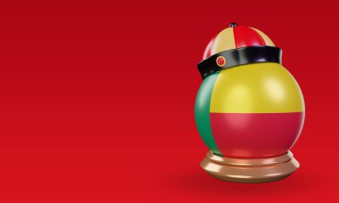 3d chinese newyear Benin flag rendering right view
