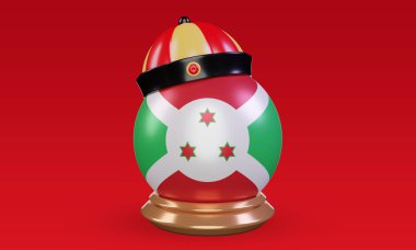 3d chinese newyear Burundi flag rendering front view