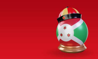 3d chinese newyear Burundi flag rendering right view