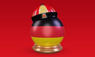 3d chinese newyear Germany flag rendering front view
