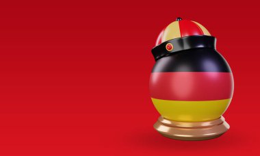 3d chinese newyear Germany flag rendering right view