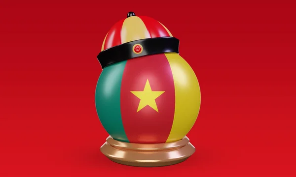 Chinese Newyear Cameroon Flag Rendering Front View — Stock Fotó