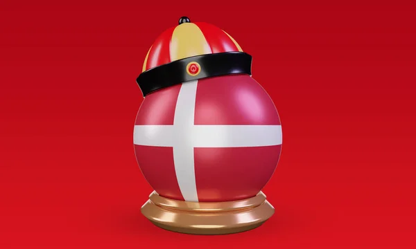 Chinese Newyear Denmark Flag Rendering Front View — стокове фото