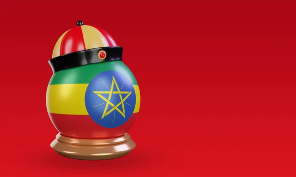 Chinese Newyear Ethiopia Flag Rendering Left View — Stock Fotó