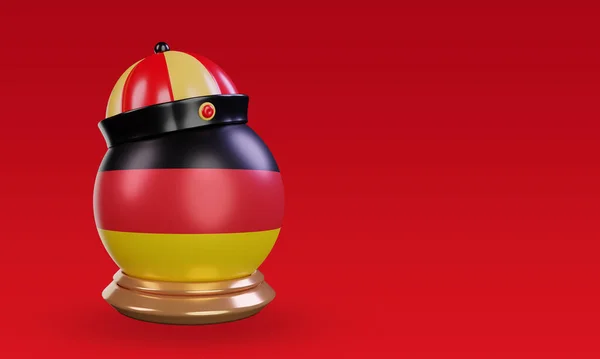 Chinese Newyear Germany Flag Rendering Left View — стокове фото