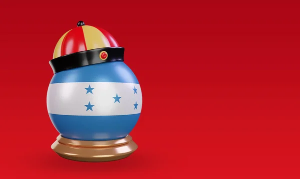 3D中国新年洪都拉斯国旗左看 — 图库照片