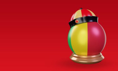 3d chinese newyear Mali flag rendering right view