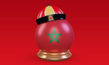 3d chinese newyear Morocco flag rendering front view