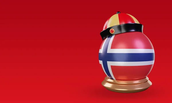 Chino Nuevo Año Noruega Bandera Representación Vista Derecha — Foto de Stock