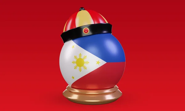 Chino Año Nuevo Filipinas Bandera Renderizado Vista Frontal —  Fotos de Stock